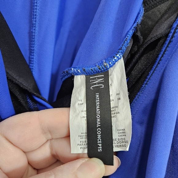 INC Blue One Piece Swimsuit Plus Size 20 - Picture 6 of 6